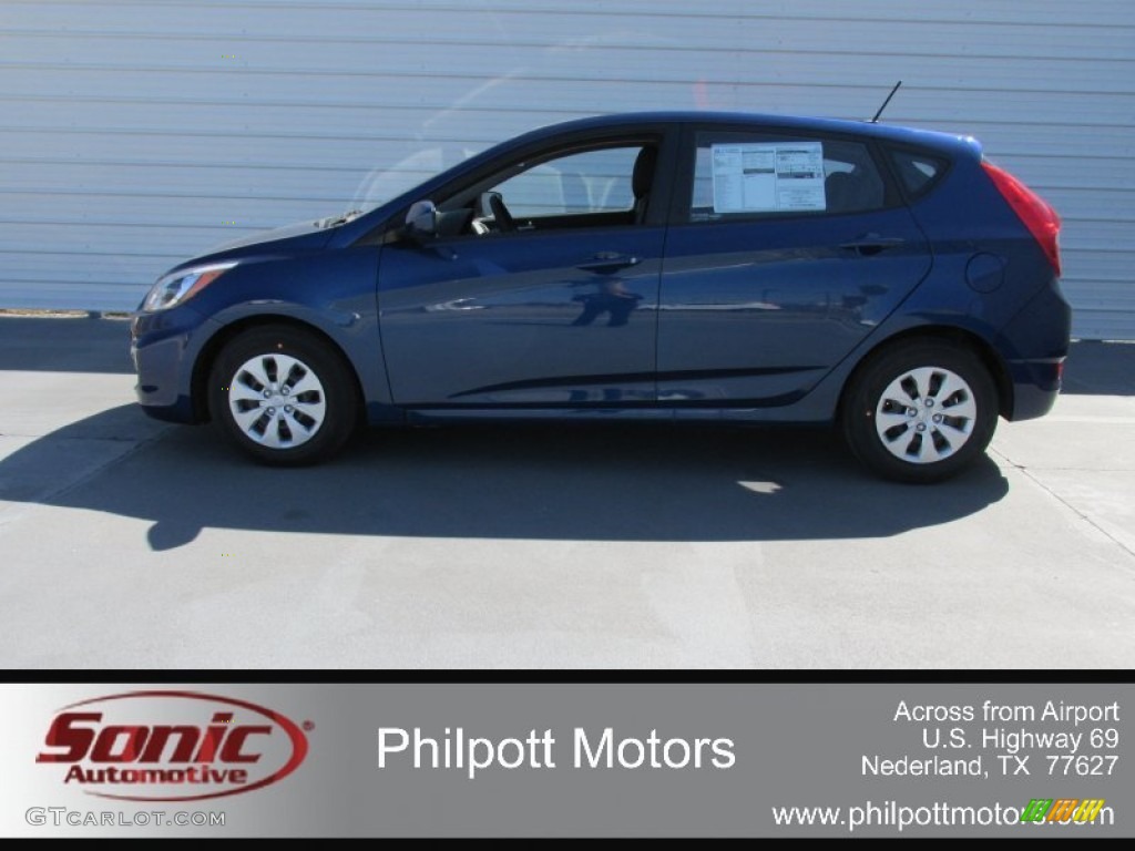 2015 Accent GS 5-Door - Pacific Blue / Black photo #6