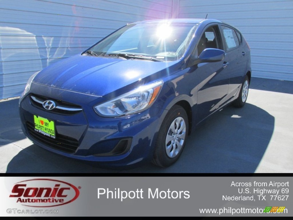2015 Accent GS 5-Door - Pacific Blue / Black photo #7
