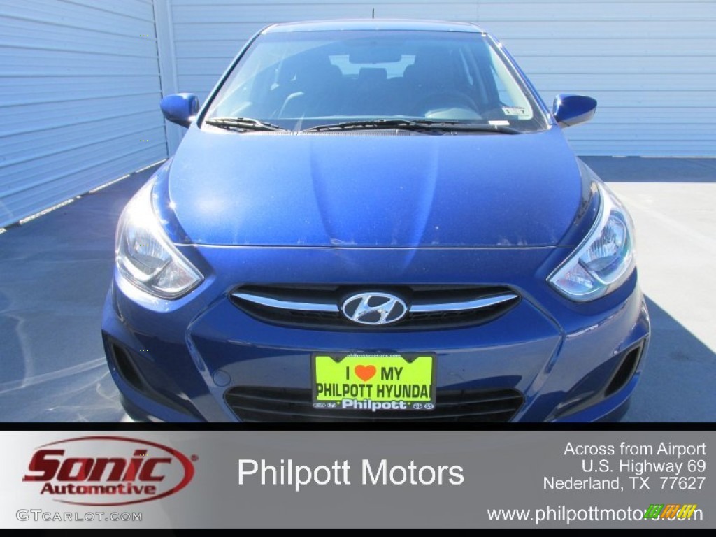 2015 Accent GS 5-Door - Pacific Blue / Black photo #8