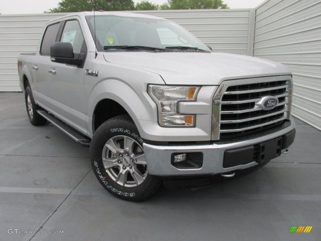 Ingot Silver Metallic 2015 Ford F150 XLT SuperCrew 4x4 Exterior Photo #102826006
