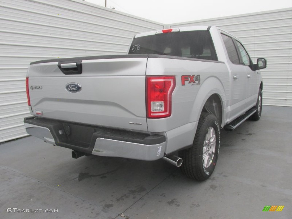 2015 F150 XLT SuperCrew 4x4 - Ingot Silver Metallic / Medium Earth Gray photo #4