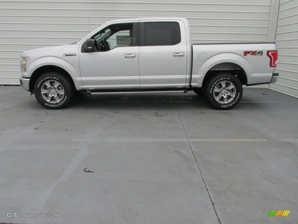 2015 F150 XLT SuperCrew 4x4 - Ingot Silver Metallic / Medium Earth Gray photo #6