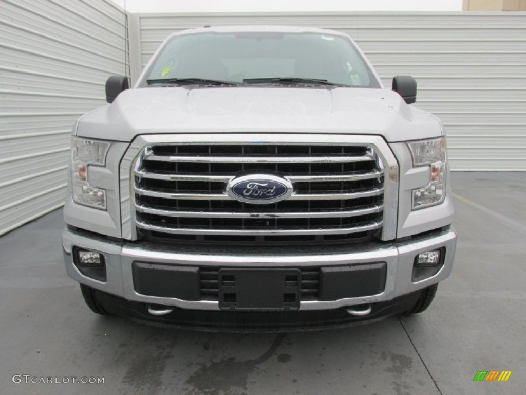 2015 F150 XLT SuperCrew 4x4 - Ingot Silver Metallic / Medium Earth Gray photo #8