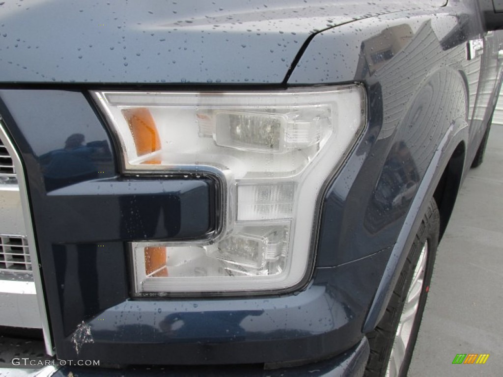 2015 F150 Platinum SuperCrew 4x4 - Blue Jeans Metallic / Platinum Brunello photo #9