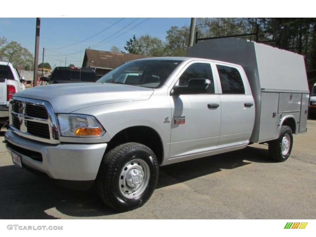 2011 Ram 3500 HD SLT Crew Cab 4x4 - Bright Silver Metallic / Dark Slate Gray/Medium Graystone photo #2