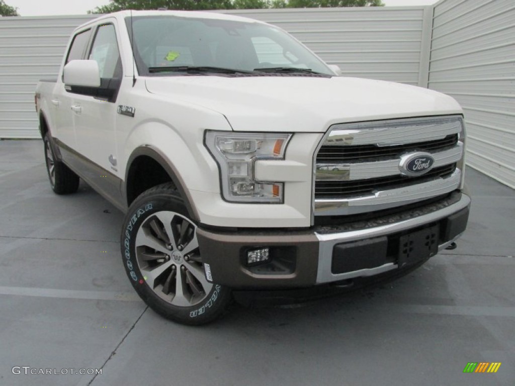 2015 F150 King Ranch SuperCrew 4x4 - White Platinum Tricoat / King Ranch Java/Mesa photo #2