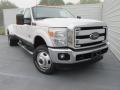 2015 White Platinum Ford F350 Super Duty Lariat Crew Cab 4x4 DRW  photo #2