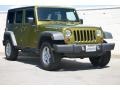 2010 Rescue Green Metallic Jeep Wrangler Unlimited Rubicon 4x4  photo #1