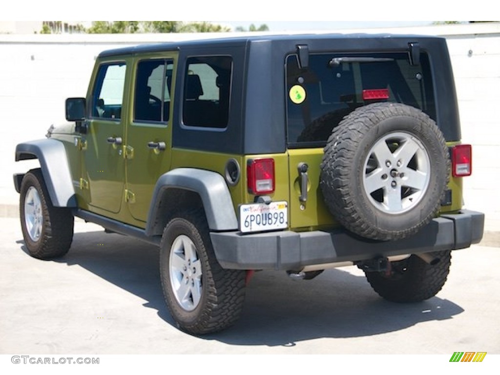 2010 Wrangler Unlimited Rubicon 4x4 - Rescue Green Metallic / Dark Slate Gray/Medium Slate Gray photo #2