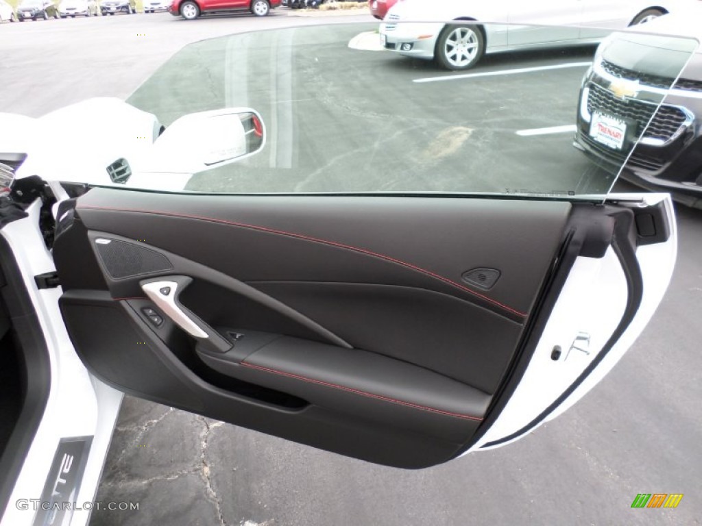 2015 Chevrolet Corvette Z06 Coupe Adrenaline Red Door Panel Photo #102832405