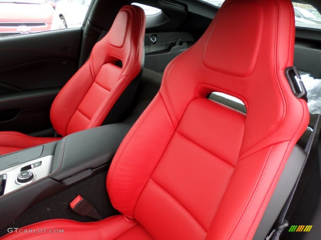 Adrenaline Red Interior 2015 Chevrolet Corvette Z06 Coupe Photo #102832487