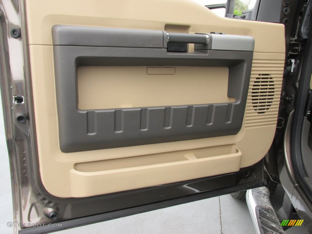 2015 Ford F350 Super Duty Lariat Crew Cab 4x4 Adobe Door Panel Photo #102832924