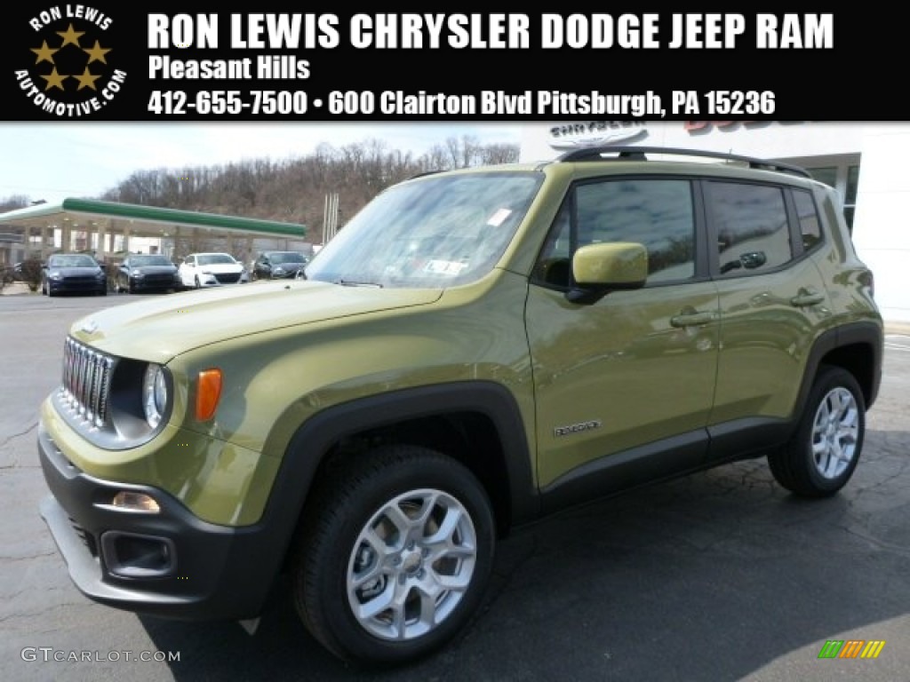 2015 Renegade Latitude 4x4 - Commando Green / Black photo #1
