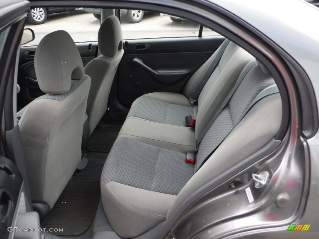 2005 Honda Civic Value Package Sedan Rear Seat Photo #102835648
