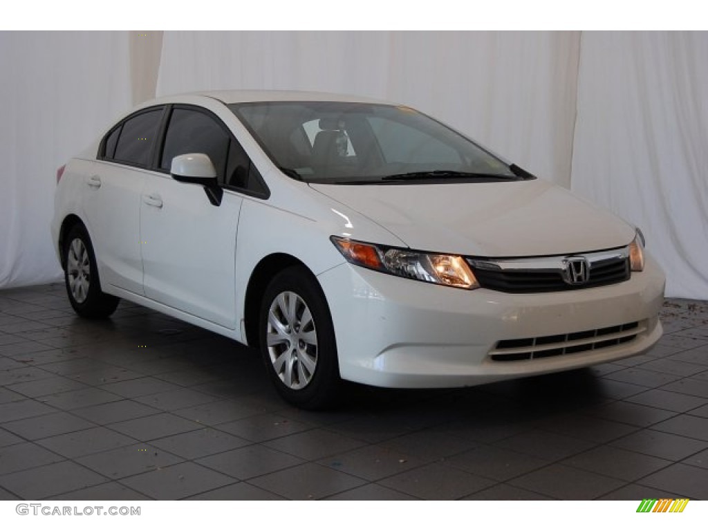Taffeta White 2012 Honda Civic LX Sedan Exterior Photo #102836506