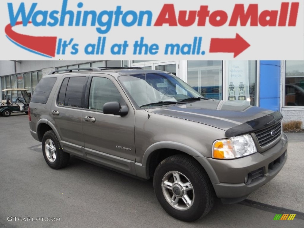 2002 Explorer XLT 4x4 - Mineral Grey Metallic / Medium Parchment photo #1