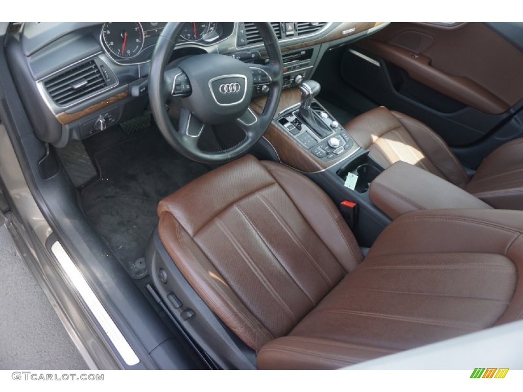 Nougat Brown Interior 2012 Audi A7 3.0T quattro Prestige Photo #102837376