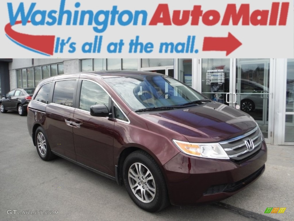 2012 Odyssey EX-L - Dark Cherry Pearl II / Beige photo #1
