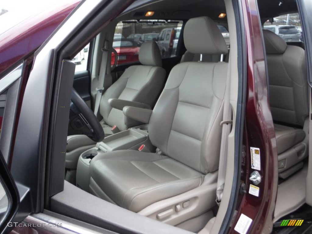 2012 Odyssey EX-L - Dark Cherry Pearl II / Beige photo #10