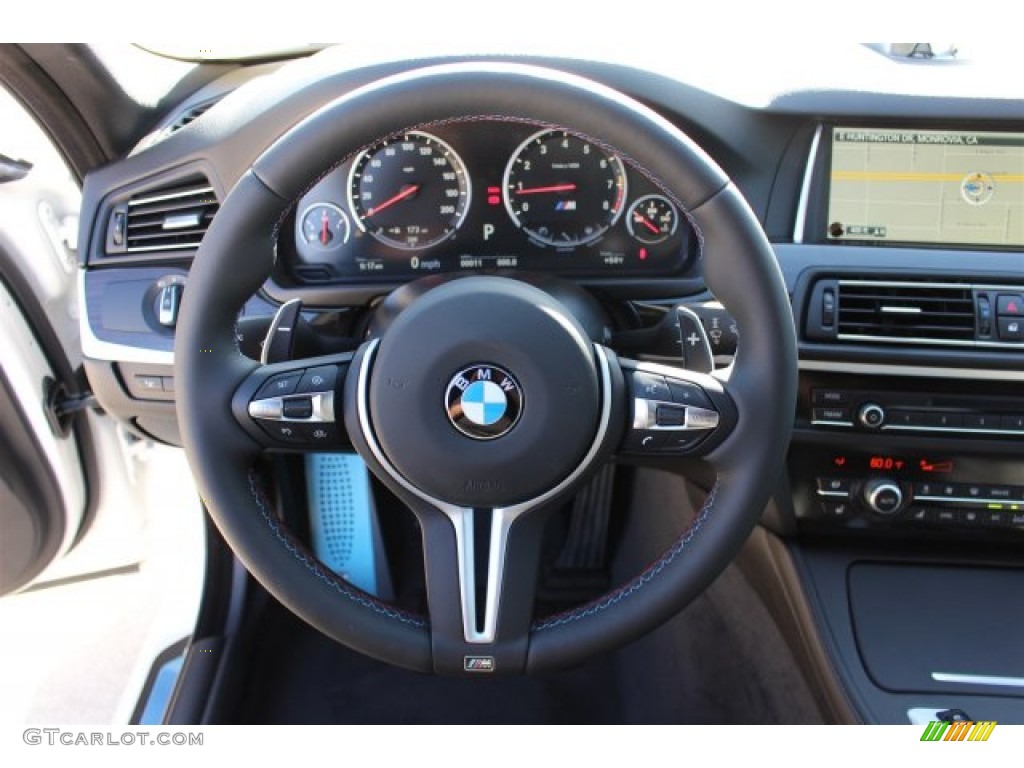 2015 BMW M5 Sedan Black Steering Wheel Photo #102841231