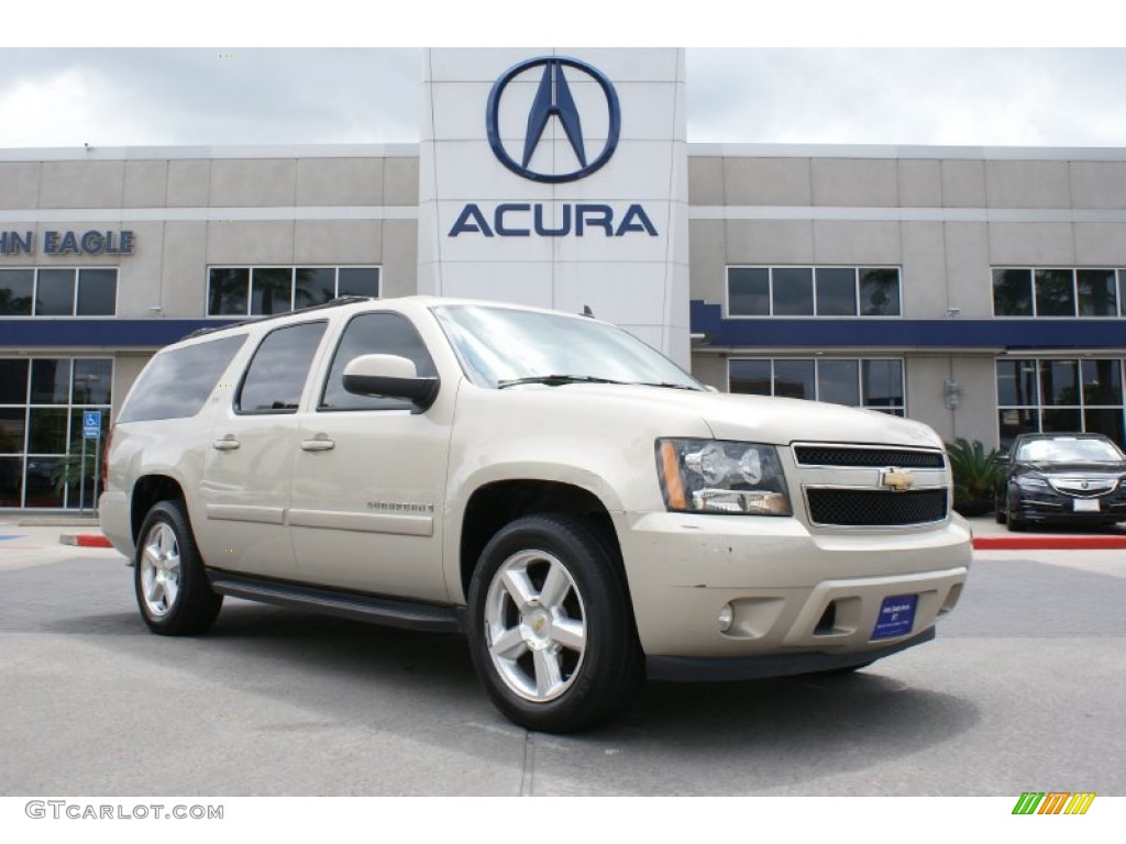 2007 Suburban 1500 LTZ - Gold Mist Metallic / Light Cashmere/Ebony photo #2