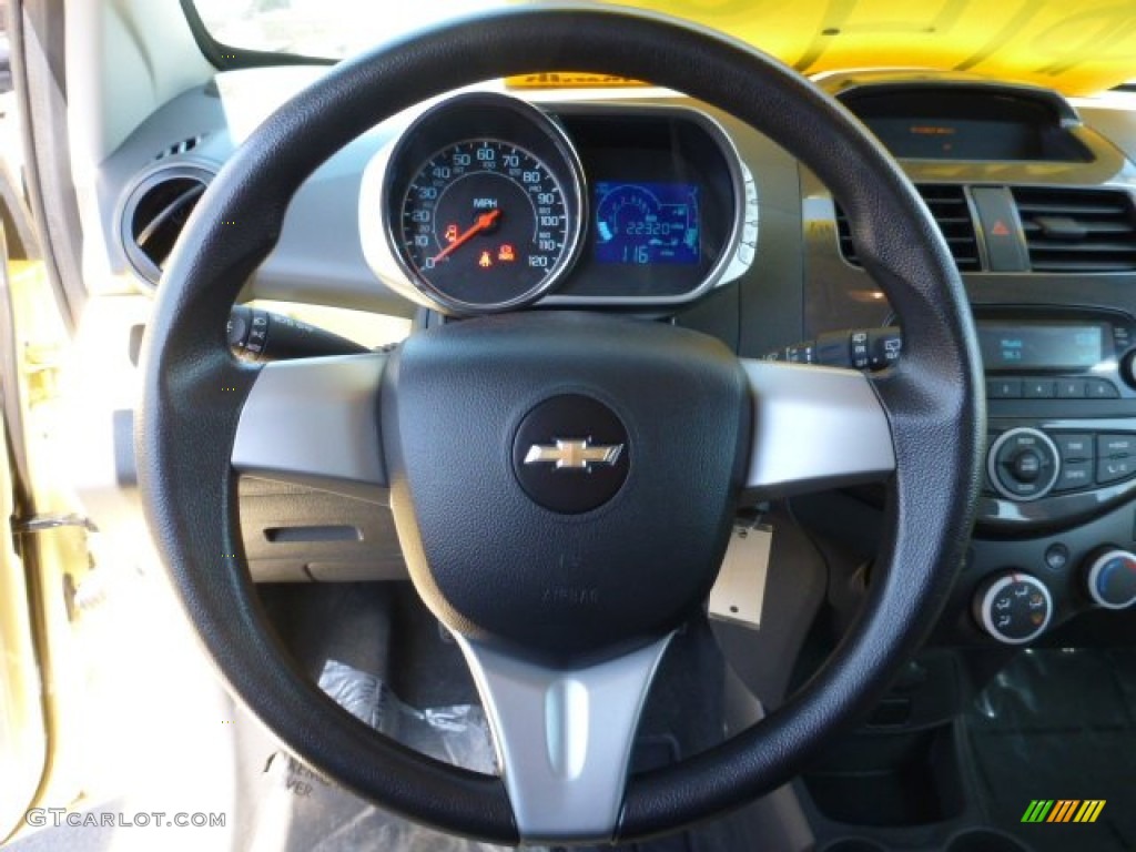 2014 Chevrolet Spark LS Yellow/Yellow Steering Wheel Photo #102842773