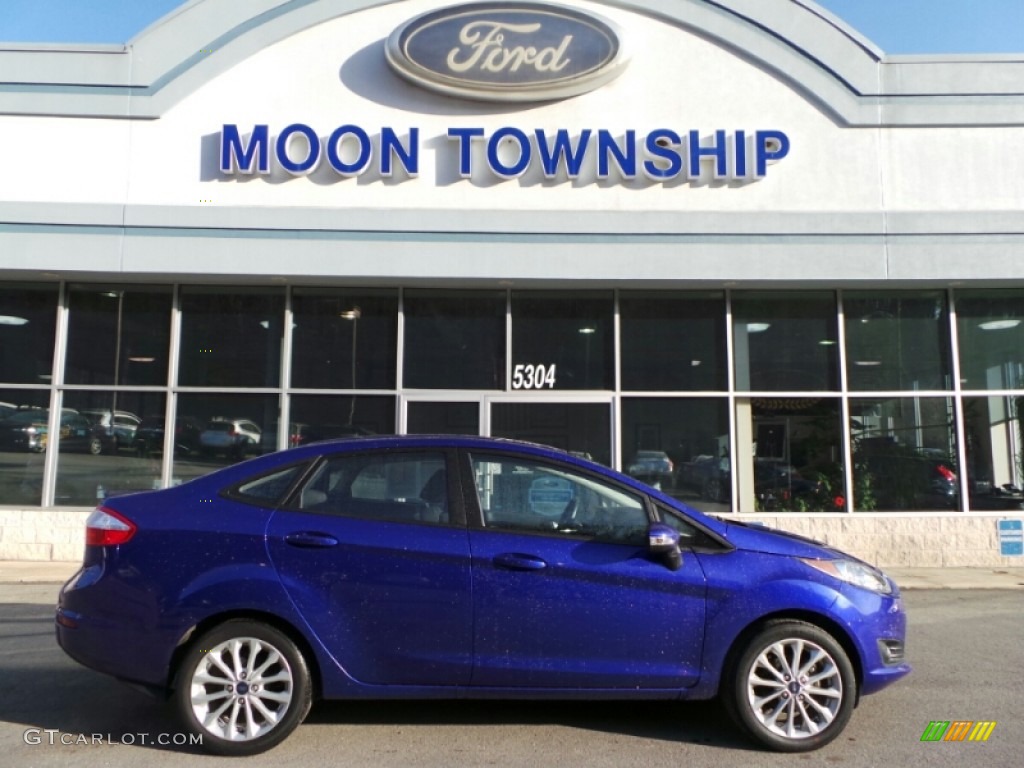 2014 Fiesta SE Sedan - Performance Blue / Charcoal Black photo #1