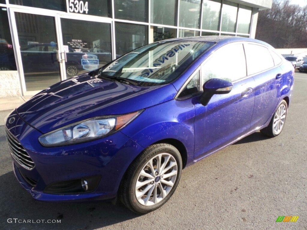 2014 Fiesta SE Sedan - Performance Blue / Charcoal Black photo #6