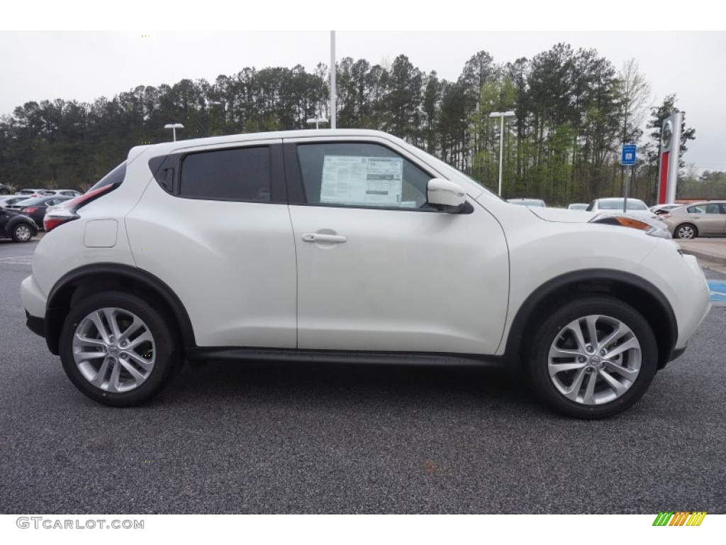 Pearl White 2015 Nissan Juke SV Exterior Photo #102846271