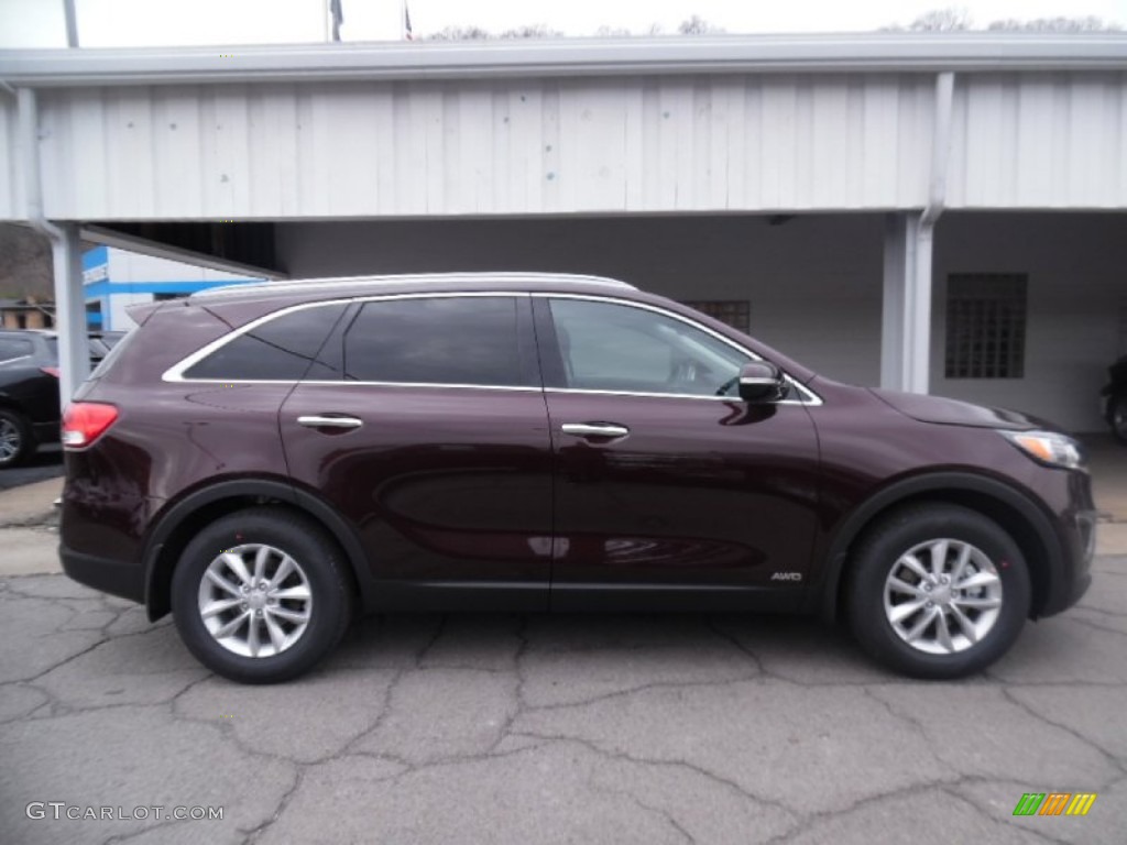 2016 Sorento LX AWD - Dark Cherry / Satin Black photo #1