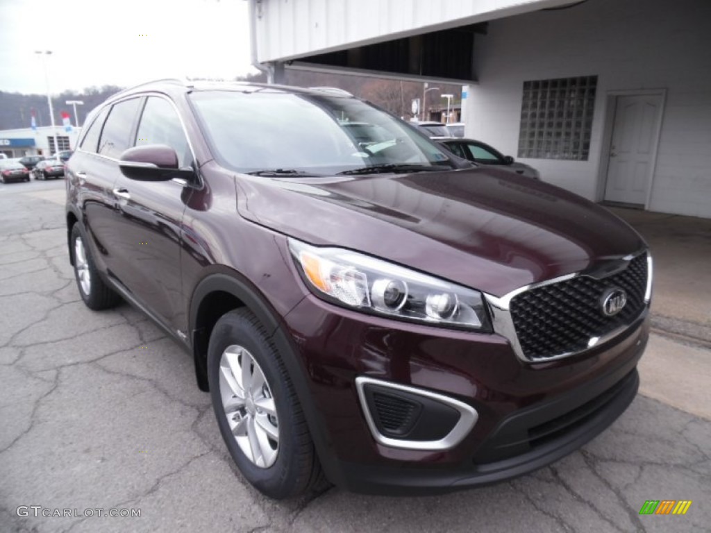 Dark Cherry 2016 Kia Sorento LX AWD Exterior Photo #102846792