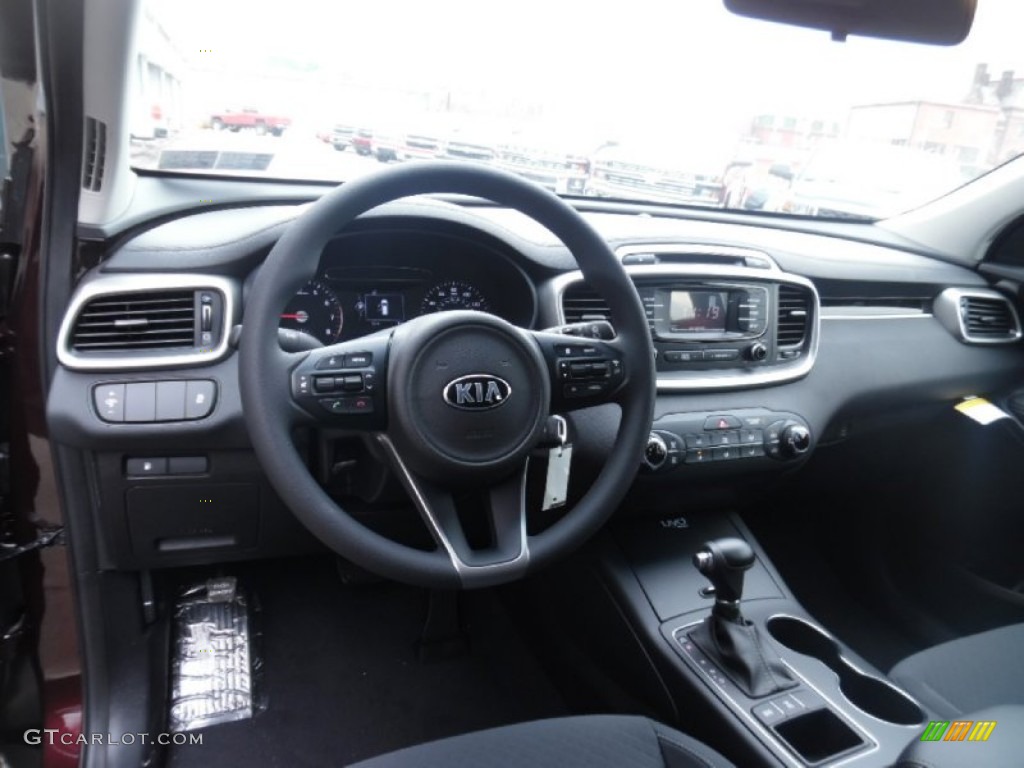2016 Kia Sorento LX AWD Satin Black Dashboard Photo #102846864
