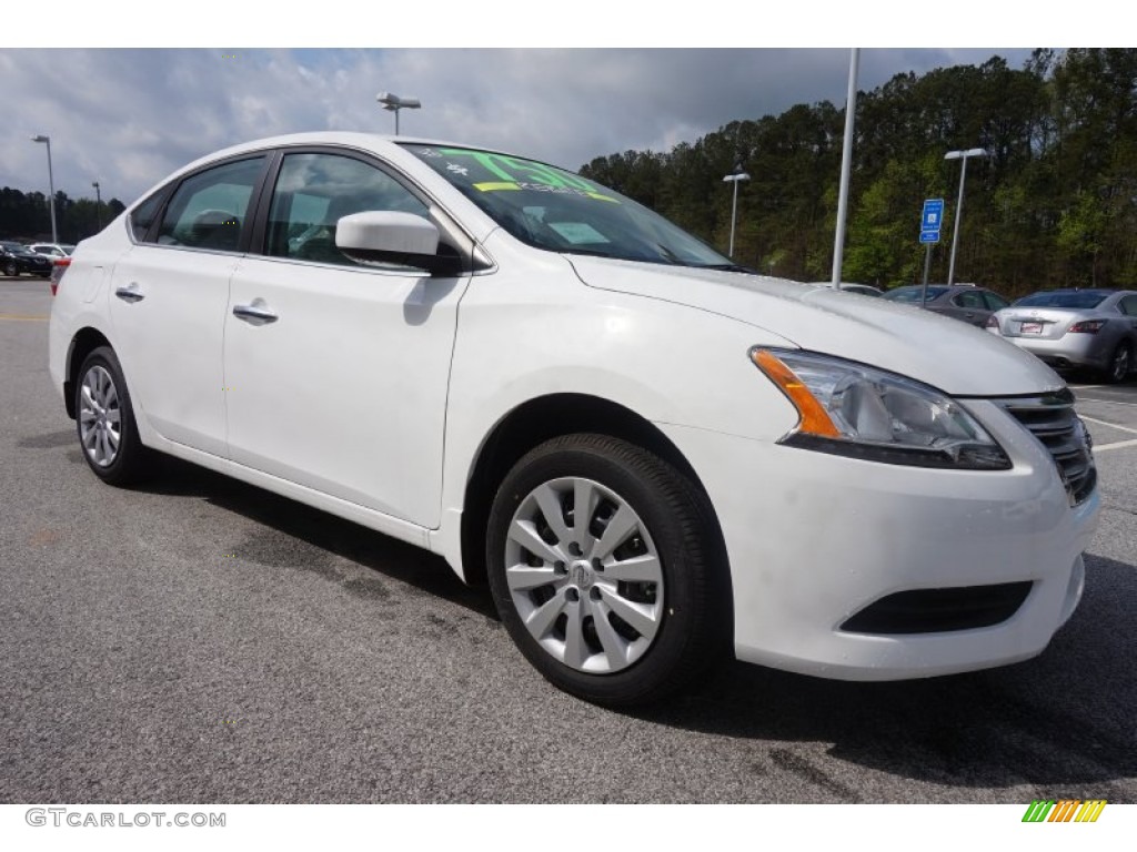 2015 Sentra S - Fresh Powder / Marble Gray photo #7