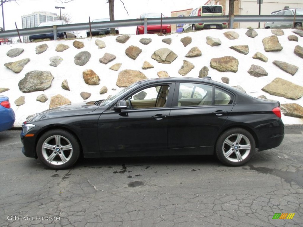 2013 3 Series 328i xDrive Sedan - Jet Black / Venetian Beige photo #2