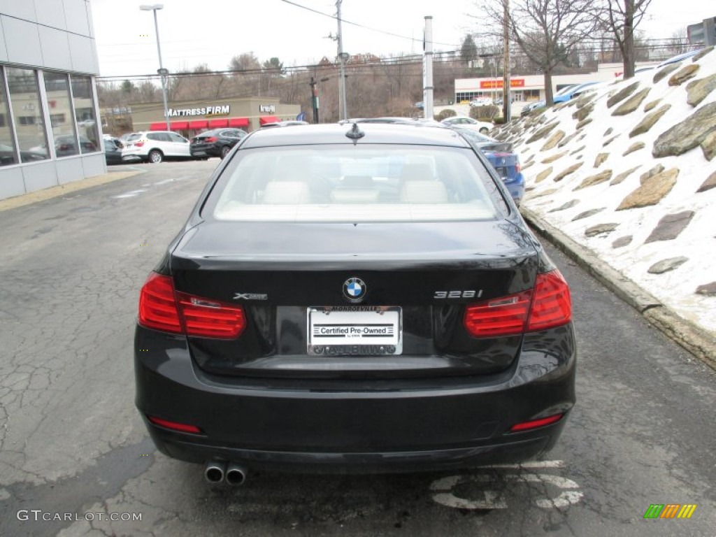 2013 3 Series 328i xDrive Sedan - Jet Black / Venetian Beige photo #5