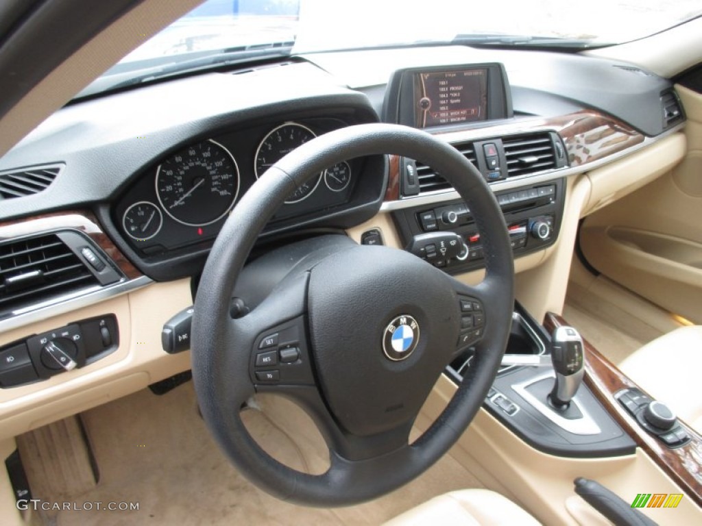 2013 3 Series 328i xDrive Sedan - Jet Black / Venetian Beige photo #14