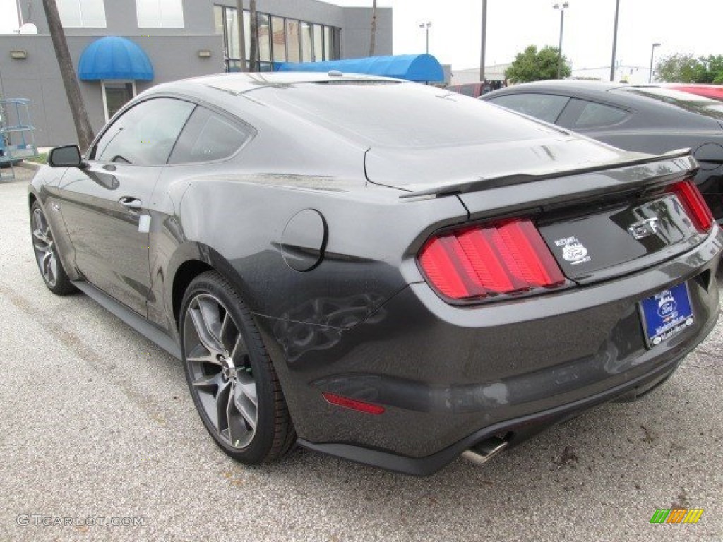 2015 Mustang GT Premium Coupe - Magnetic Metallic / Ebony photo #6