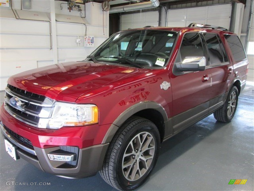 2015 Expedition King Ranch - Ruby Red Metallic / King Ranch Mesa Brown photo #3