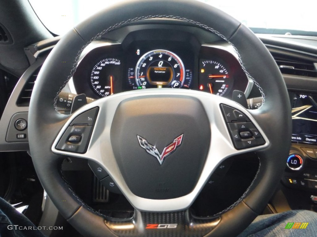 2015 Chevrolet Corvette Z06 Convertible Jet Black Steering Wheel Photo #102855804