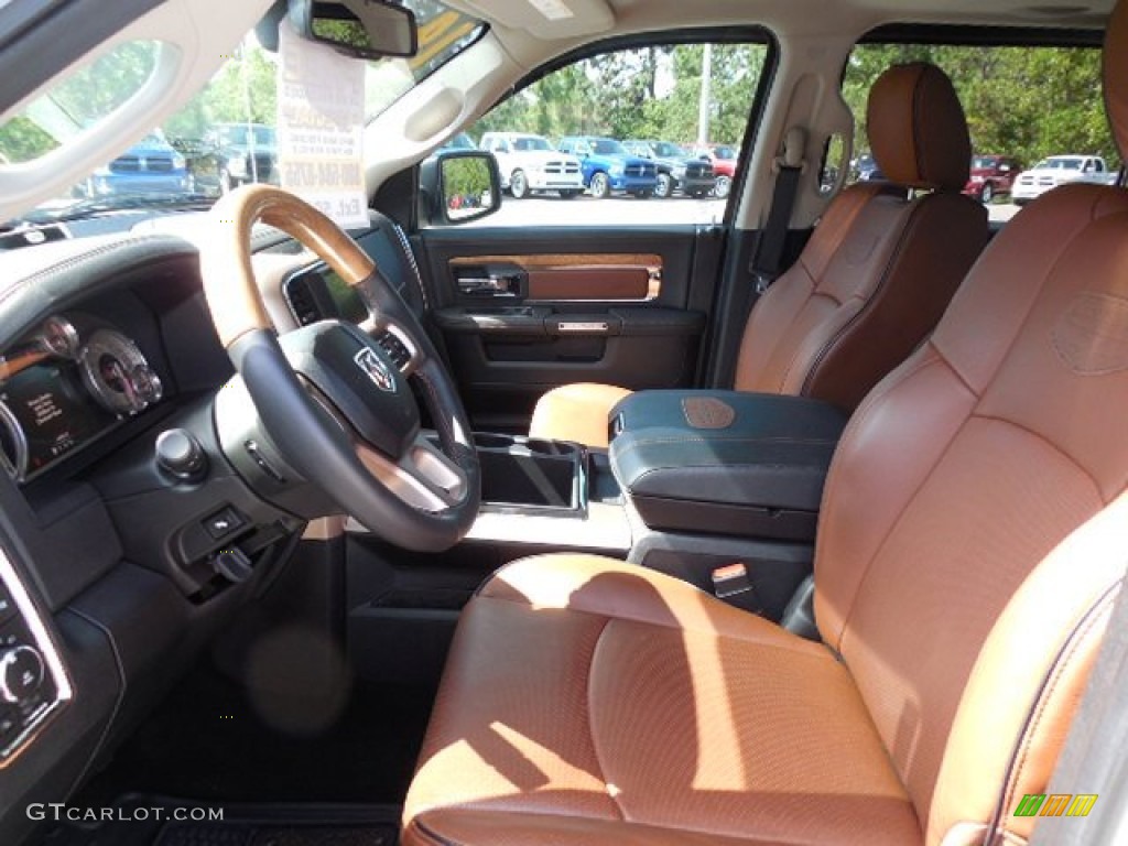 2014 1500 Laramie Longhorn Crew Cab - Bright White / Longhorn Black/Cattle Tan photo #4