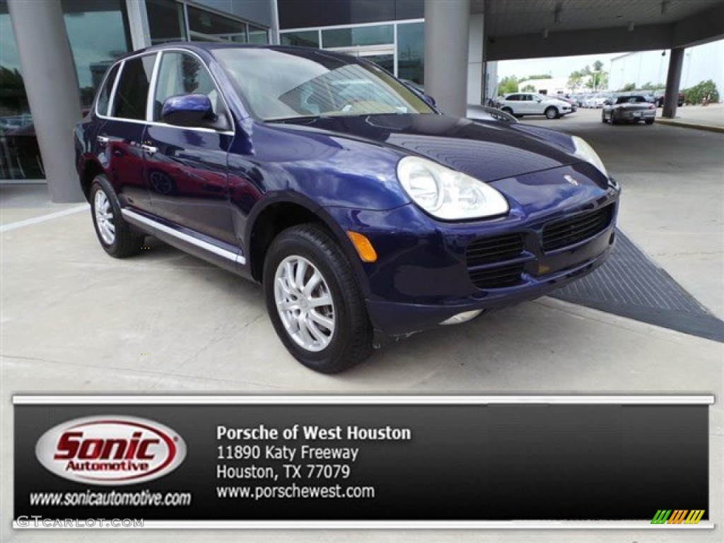 2005 Cayenne  - Lapis Blue Metallic / Havanna/Sand Beige photo #1
