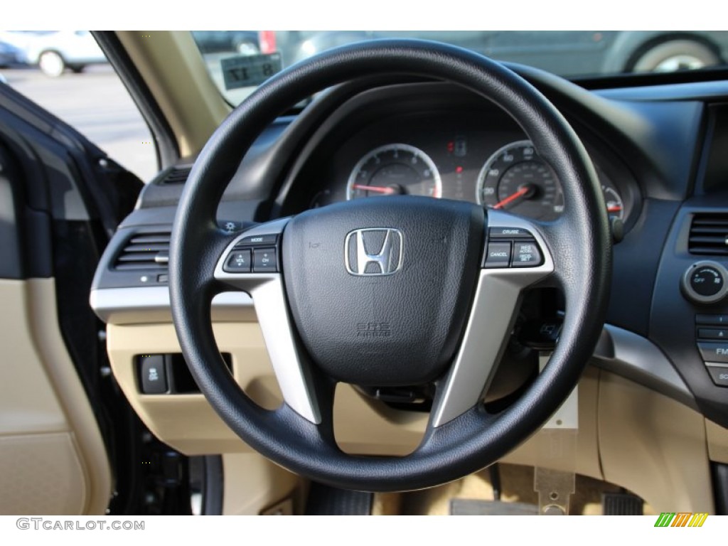 2012 Honda Accord LX Sedan Ivory Steering Wheel Photo #102860130