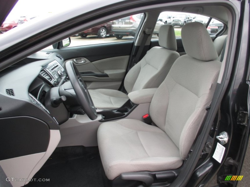 Gray Interior 2013 Honda Civic LX Sedan Photo #102860883
