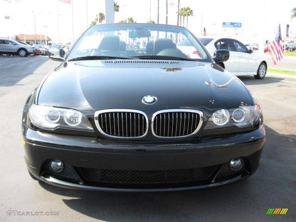 2005 3 Series 325i Convertible - Black Sapphire Metallic / Black photo #2