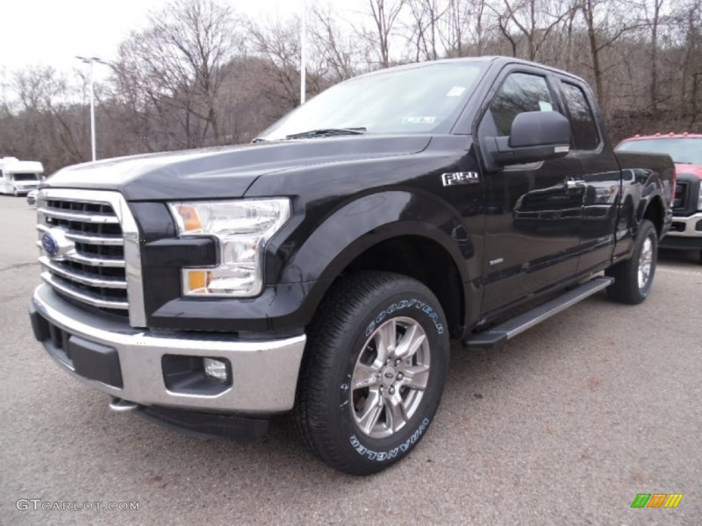 Tuxedo Black Metallic 2015 Ford F150 XLT SuperCab 4x4 Exterior Photo #102862905