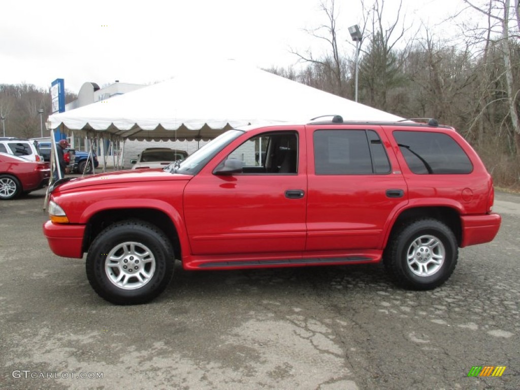 2002 Durango SLT 4x4 - Flame Red / Dark Slate Gray photo #2
