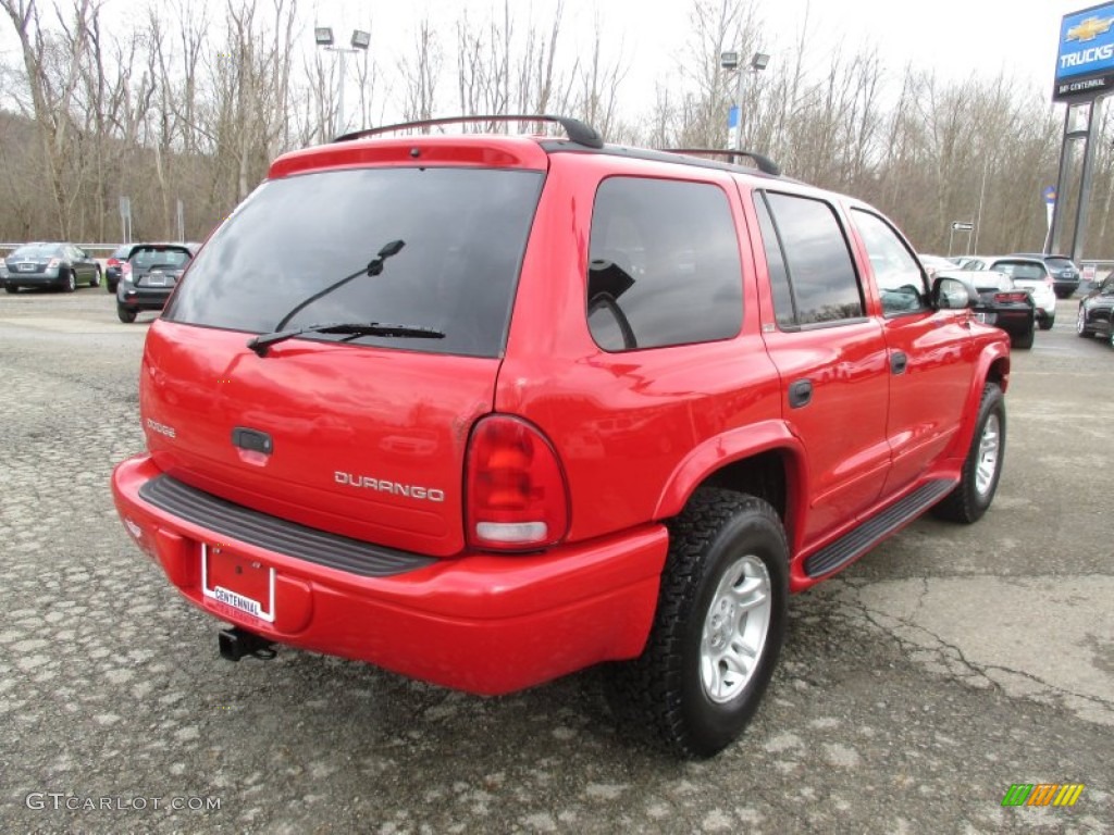 2002 Durango SLT 4x4 - Flame Red / Dark Slate Gray photo #9