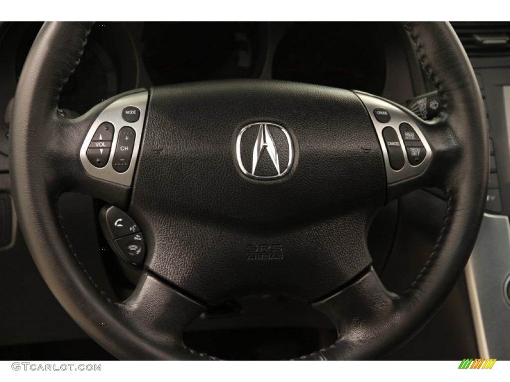 2006 Acura TL 3.2 Ebony Steering Wheel Photo #102870267