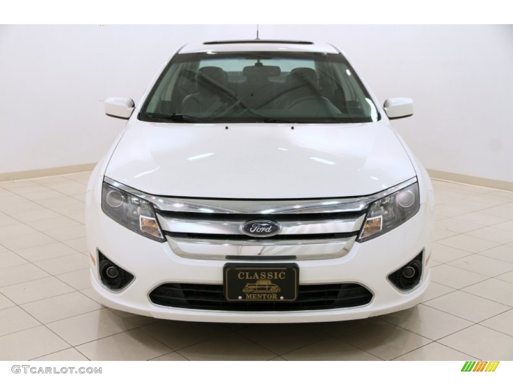 2010 Fusion Hybrid - White Platinum Tri-coat Metallic / Charcoal Black photo #2