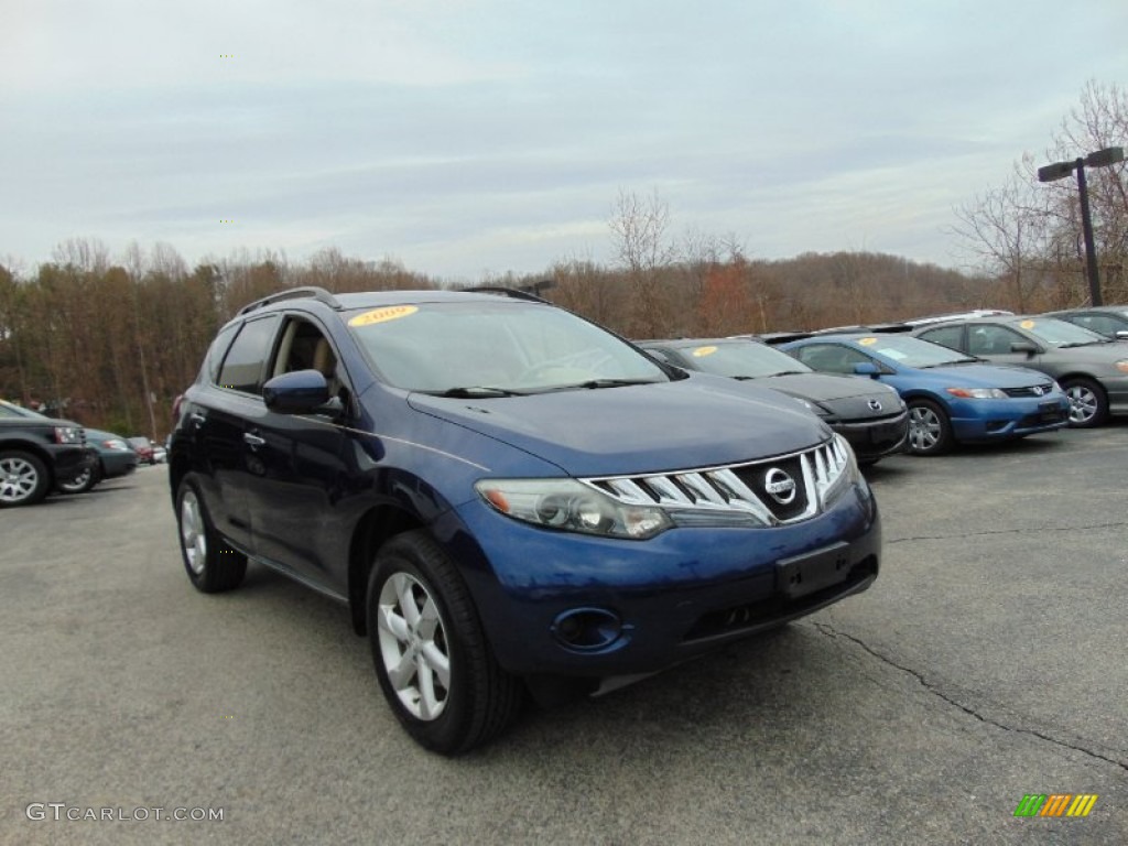 2009 Murano S AWD - Deep Sapphire Metallic / Beige photo #9